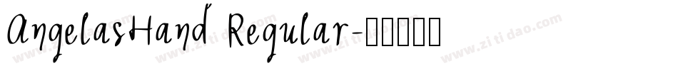 AngelasHand Regular字体转换